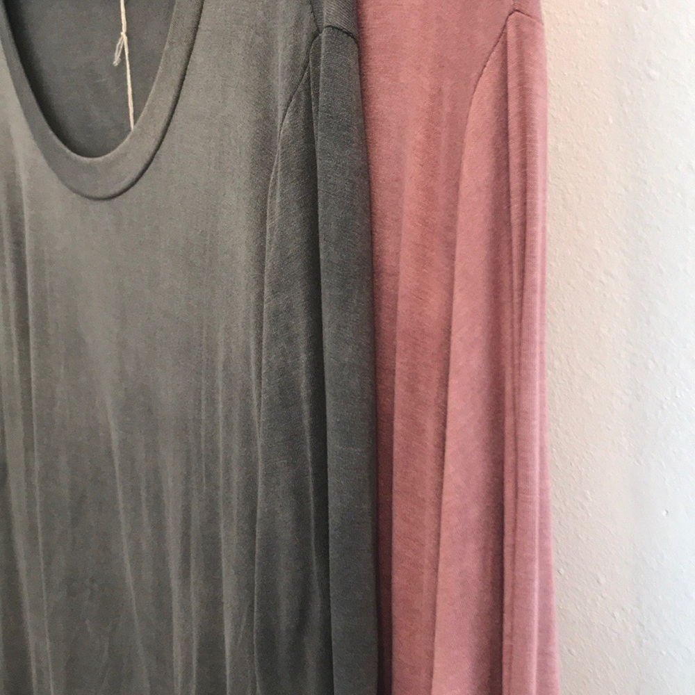 LAST - Mauve long sleeve cut out top